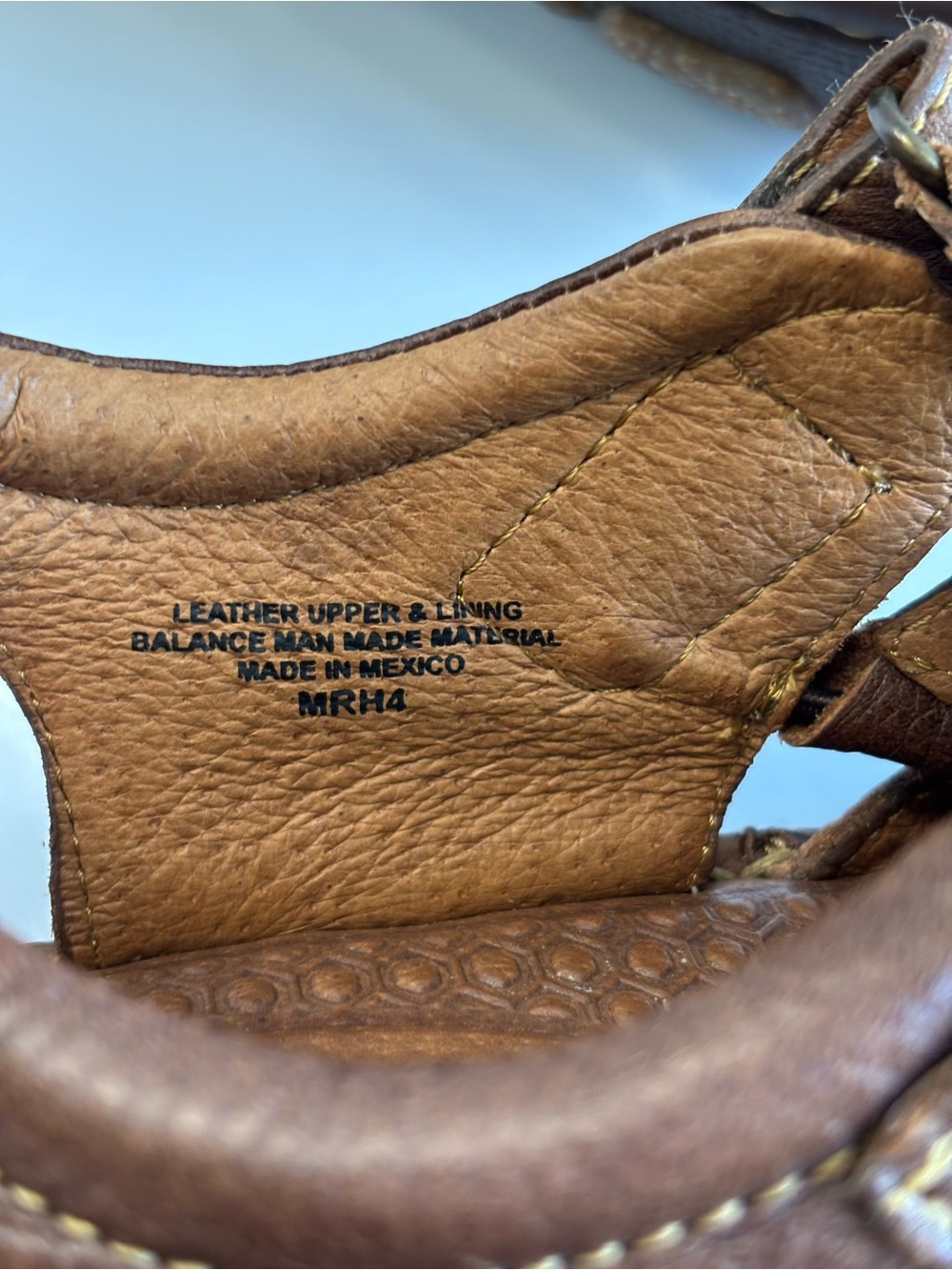 Born Cabot III Fisherman Sandals Men Sz 10 Brown Leather Closed Toe Comfort Shoe - Picture 12 of 16